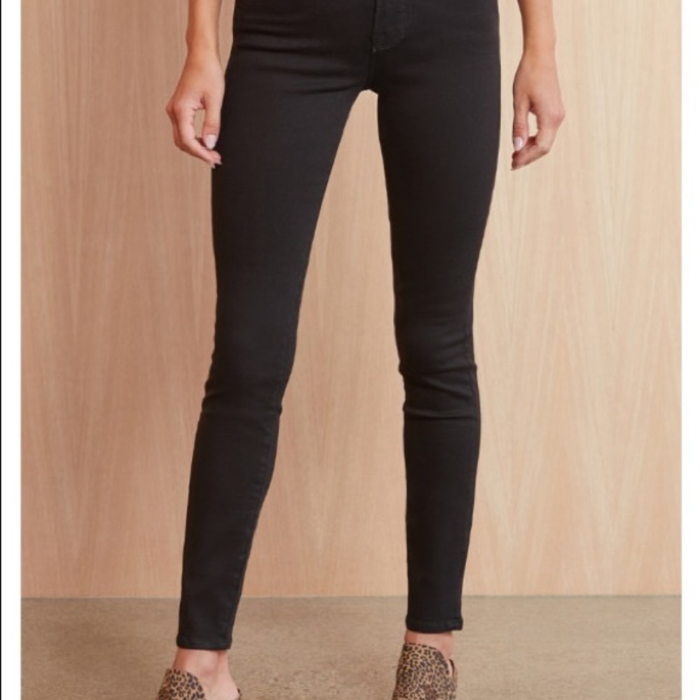 Good American Good Legs ankle zip high rise skinny jeans